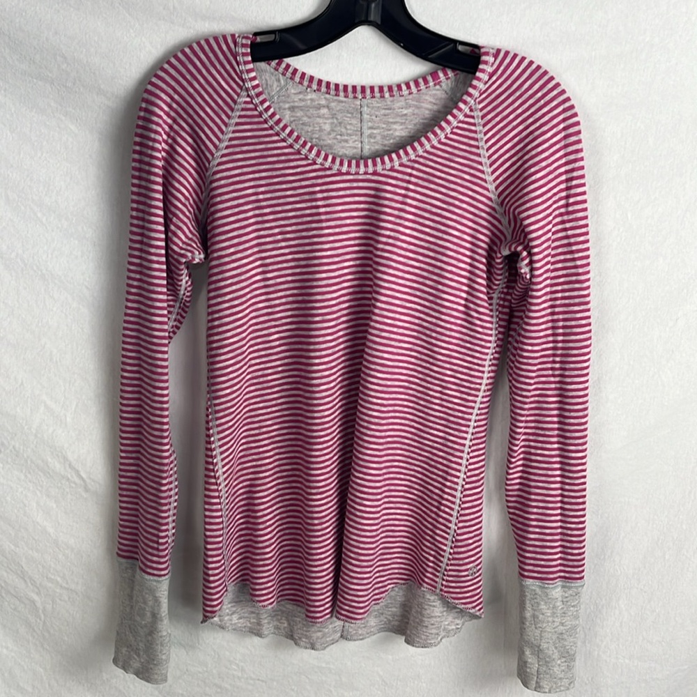 Lululemon small reversible stripe long sleeve tee